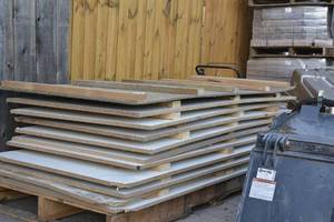 Quantity of 11 racking wood deck
