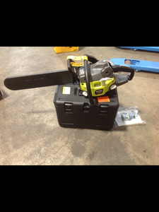 Ryobi 20 in. 50 cc 2-Cycle Gas Chainsaw with Heavy-Duty Case in like new condition customer Return see pictures