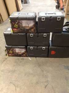 Lot of assorted Ryobi Chain Saws various models sizes and conditions customer returns