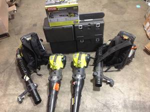 Lot of assorted Ryobi Lawn Care Tools various models and conditions customer returns see pictures