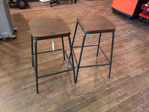 lot 73 image: Pair of 24 Stacking Counter Stools