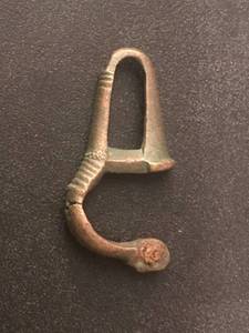 lot 162 image: Ancient Rare Greece Small Bronze FibulaBrooch