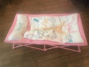 lot 102 image: Childrens Fold Up Bed