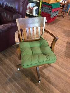 lot 216 image: Wood Office Chair