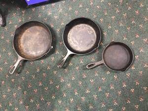 lot 255 image: Cast Iron Pans - 1 Griswold