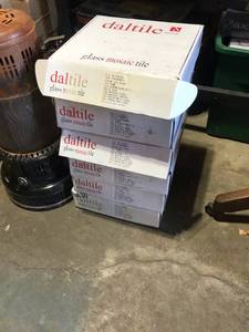 lot 324 image: 6 Boxes of Daltile Glass Mosaic Tile