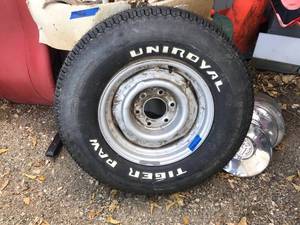 lot 364 image: New Uniroyal Tiger P23575R15 on Rim