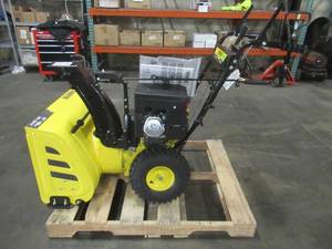 lot 7 image: Champion 301cc 27 in. Two-Stage Gas Snow Blower with Electric Start, 100680 - Does Not Start - Some Damage around controls - For PartsRestore.