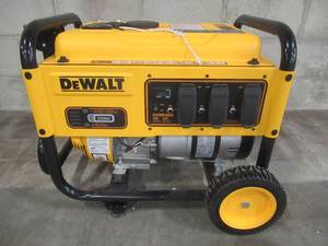 lot 12 image: DeWALT 4,000-Watt Gasoline Powered Portable Generator, PMC164000 - Could not start - Broken Pull Cord.