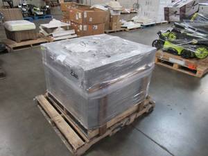lot 216 image: Nantucket Pavers Patio-on-a-Pallet 10 ft. x 10 ft. Concrete Gray Basket Weave Yorkstone Paver