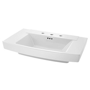 lot 225 image: Foremost Series 1930 20-14 in. Pedestal Sink Basin in White F-1930-8W (In Unopened Box)