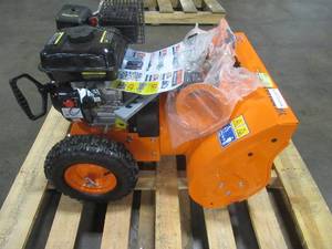 lot 24 image: YARDMAX 22 in. 2-Stage Gas Snow Blower YB5765 - Missing Parts, Never Used. Not Tested.