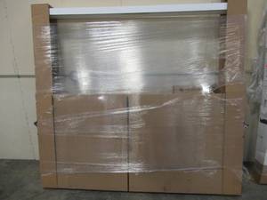 lot 189 image: Simonton Sliding Patio Door. Approximate Dimensions 72 x 80, White Vinyl ExteriorInterior. Fin Install. No Screen - Never Installed.