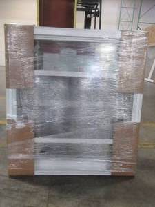 lot 160 image: SIMONTON CUSTOM 6500 Series Double Hung Replacement Window in White Vinyl - 35 x 37 12 x 3 18 Wall, Dual Cam. With Screen. - Never Installed.