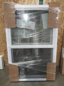 lot 167 image: SIMONTON CUSTOM 6500 Series Double Hung Replacement Window in White Vinyl - 35 x 53 12 x 3 18 Wall, Dual Cam. With Screen. - Never Installed.