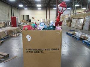 lot 241 image: WHOLESALE MIXED PALLET OF MISCELLANEOUS CHRISTMAS DECORATIONS & LIGHTS