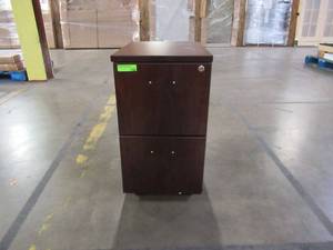 lot 247 image: Lorell Essentials Mobile Pedestal File Cabinet Model # 10003960 ( Top Drawer Locked, No Key)