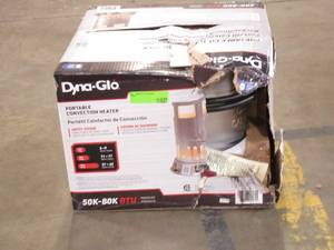 lot 251 image: Dyna-Glo 80,000 BTU Portable Convection Tower Propane Heater Model # RMC-LPC80DG (Possible Damage)