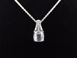 .925 Sterling Silver Faceted Zirconia Pendant Necklace