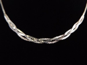 .925 Sterling Silver Woven S Link Necklace