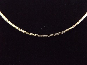 .925 Sterling Silver Vermeil Box Link Necklace