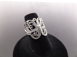.925 Sterling Silver Scrolled Butterfly Ring&nbspSize 6.5