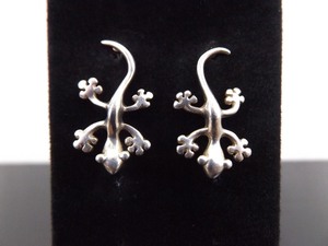 .925 Sterling Silver Salamander Post Earrings