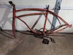 Vintage Bike Frame with Heart Gear