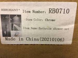 lot 13 image: 10 in. Wall Mount High Pressure Dual Shower Heads and Handheld Shower Head in Brushed Nickel by Boyel Living Customer Returns See Pictures