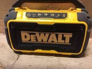 lot 17 image: 20-Volt MAX Bluetooth Speaker by DEWALT Customer Returns See Pictures