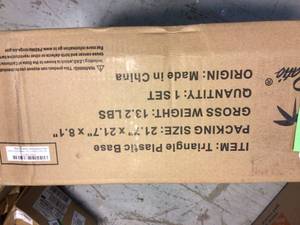 lot 20 image: 180 lbs. Plastic Patio Umbrella Base Weights in Black by Abba Patio