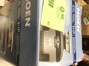 lot 42 image: Moen EX Series 1 HP Continuous Garbage Disposal with Motion Activated Lighting not used customer returns see pictures