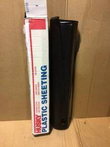 lot 55 image: 10 ft. x 50 ft. Black 6 mil Plastic Sheeting by HUSKY Customer Returns See Pictures