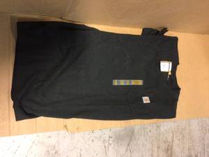 lot 91 image: Mens Tall Large Black Cotton Short-Sleeve T-Shirt by Carhartt