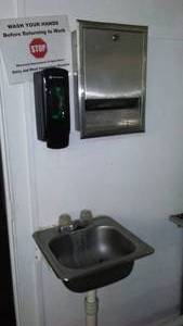 Hand Washing Sink and More. 15 x 15 in.