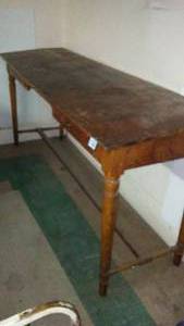 Antique US Post Office Counter � 2 Drawers. All There, plenty of Patina. 43 H x 28 D x 94 in. L.