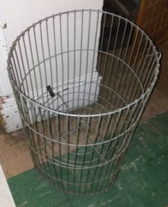 Rare vintage Large Display Wire Basket. 28 H x 20 in. D.