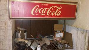 Coke, Coca-Cola display rack. 77 x 27