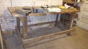 Wood Workbench - heavy duty 84Long x 35 Deep, x 38 H.