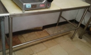 Stainless Steel prep table 58 x 24 x 35