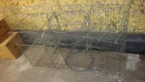 3 Vintage floor display racks