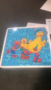 lot 34 image: Delta children chair desk with storage bin, Sesame Street