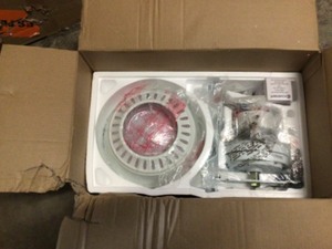 lot 44 image: Unbranded Hugger 44 in. LED Matte White Ceiling Fan