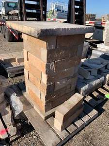 lot 85 image: Chestnut Natural Stone Column