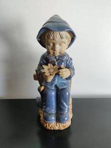 Ceramic Boy Gnome Figurine