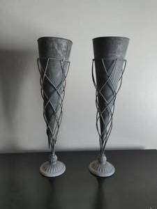 Galvanized Flower Vases