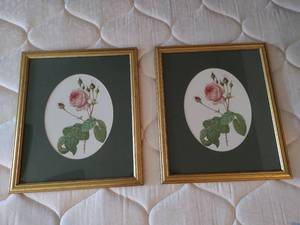 Two Floral Pieces of Wall Art