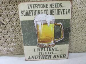 (C-3) Beer Tin Sign 12 12 x 16...