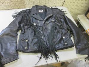 (E-1) Ladies Leather Fringed Jacket...
