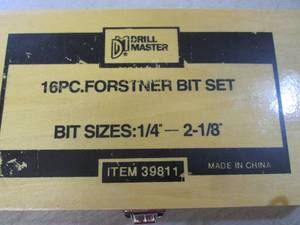 (F-0) Drill Master 16pc Forstner Bi...